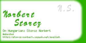 norbert storcz business card